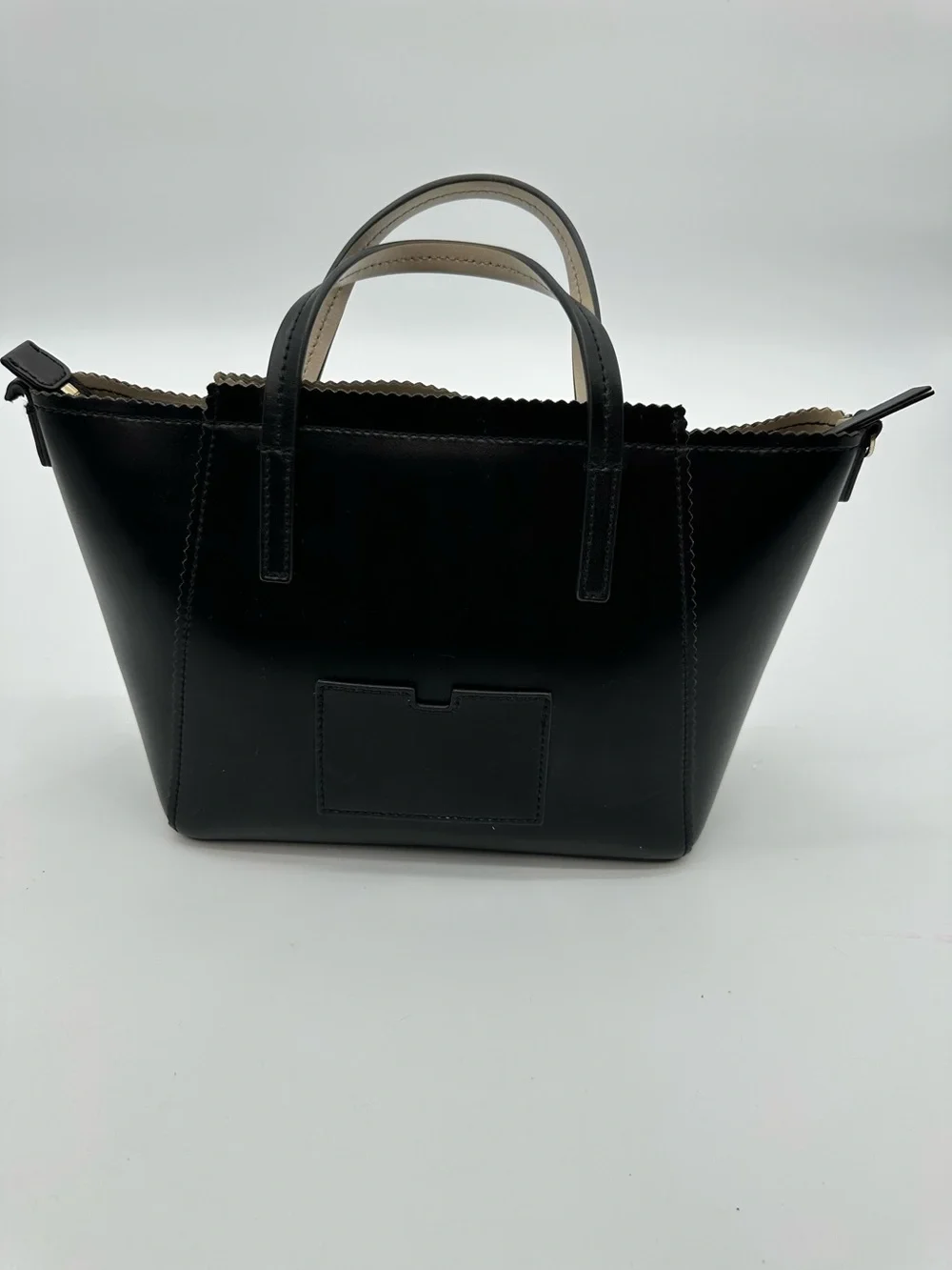kate spade Black Scalloped-Edge Tote Bag Purse